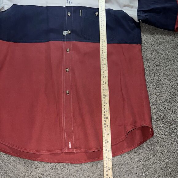 Vintage Men’s Panhandle Slim Rough Stock Shirt, 3 Tone Color Block Western Large - Picture 4 of 7